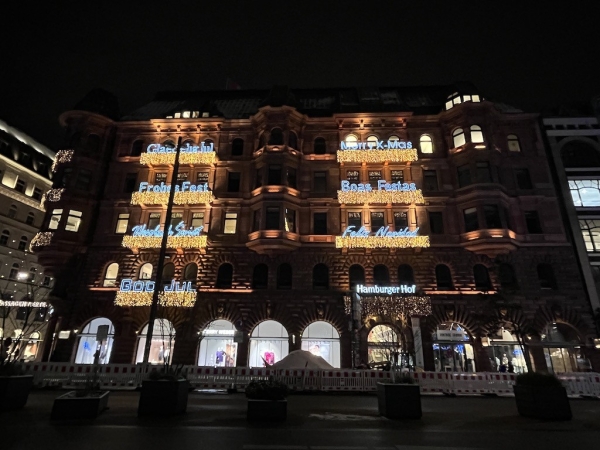 Weihnachtliche Beleuchtung in Hamburg